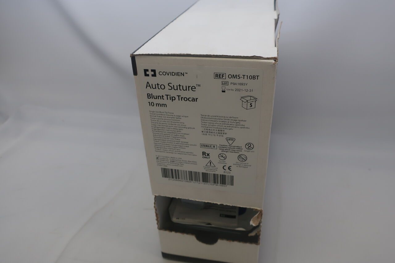 Oms-t10bt - COVIDIEN - Covidien Blunt Tip Trocar with Built-in Converters, 10 mm Size, (BOX/5) - ( Expiry Date: 2022-08-31 )