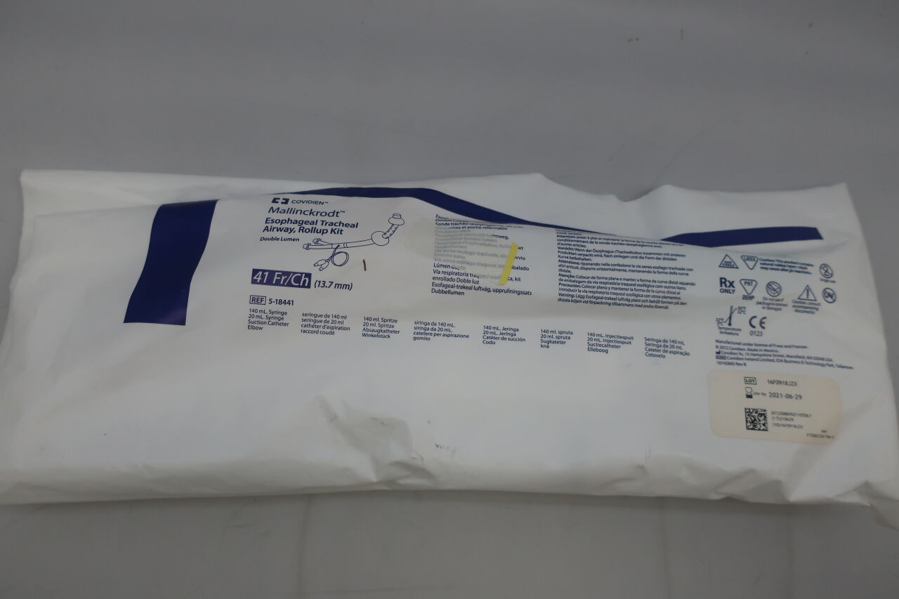 5-18441 - COVIDIEN - Shiley Double Lumen Esophageal Tracheostomy Airway, 41 Fr, () - ( Expiry Date:  )