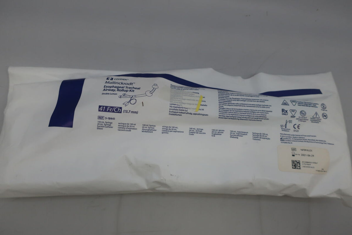 5-18441 - COVIDIEN - Shiley Double Lumen Esophageal Tracheostomy Airway, 41 Fr, ()