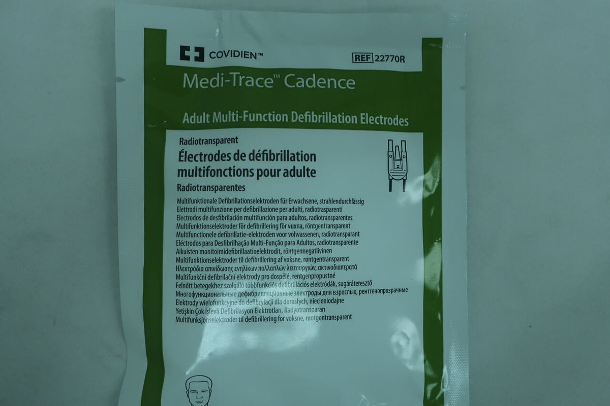 22770R - COVIDIEN - medi-trace cadence adult multi-function defibrillation electrodes, ()