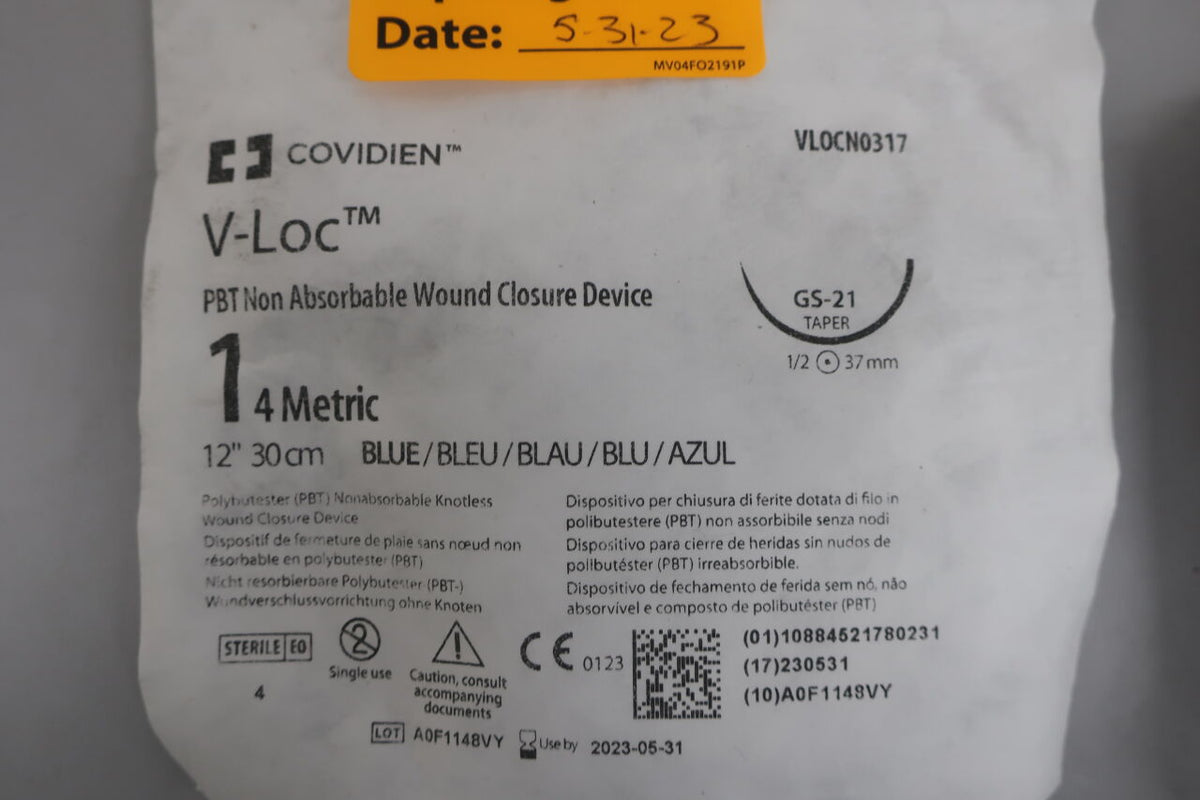 VLOCN0317 - COVIDIEN - v-loc pbt non-absorbable wound closure device 1 4 metric -, ()
