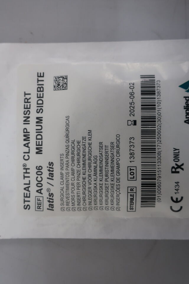 A0C06 - APPLIED - Stealth Latis Surgical Clamp Insert, Medium Size 6, () - ( Expiry Date:  )