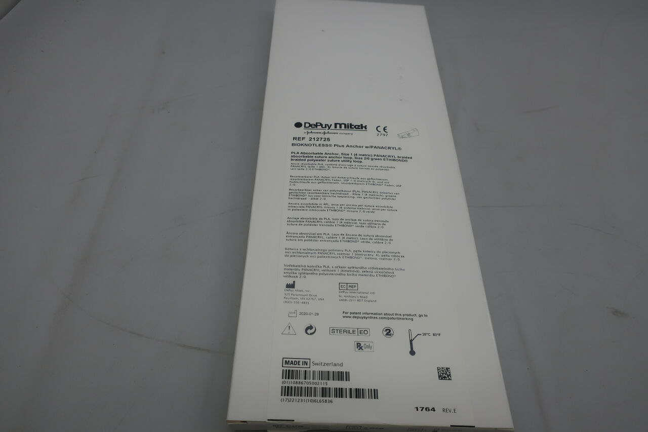 212725 - DEPUY - bioknotless plus anchor w/panacryl - 212725, (BX/1) - ( Expiry Date: 2023-03-31 )