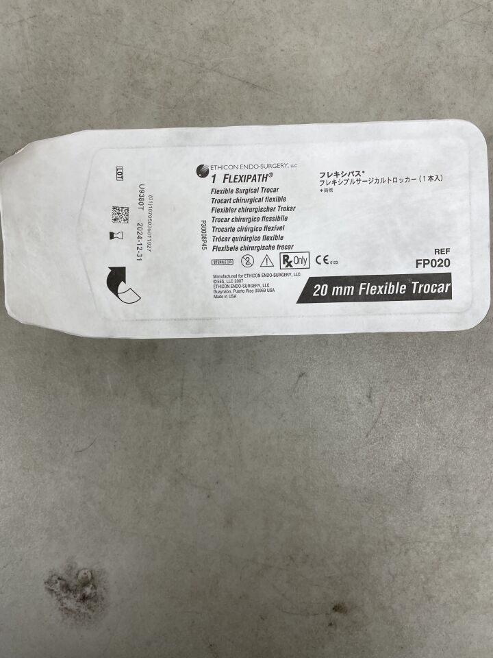 FP020 - ETHICON - Flexipath Flexible Thoracic Trocar, 20 dia. x 80 mm Length, () - ( Expiry Date: 2022-09-30 )