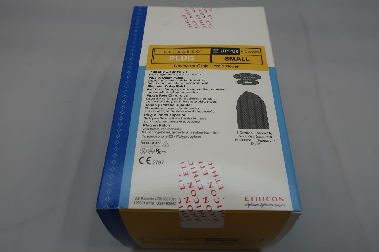 UPPS6 - ETHICON - Ultrapro Plug Hernia System, Small, 3 cm Anchor, (BX/6) - ( Expiry Date: 2021-09-30 )