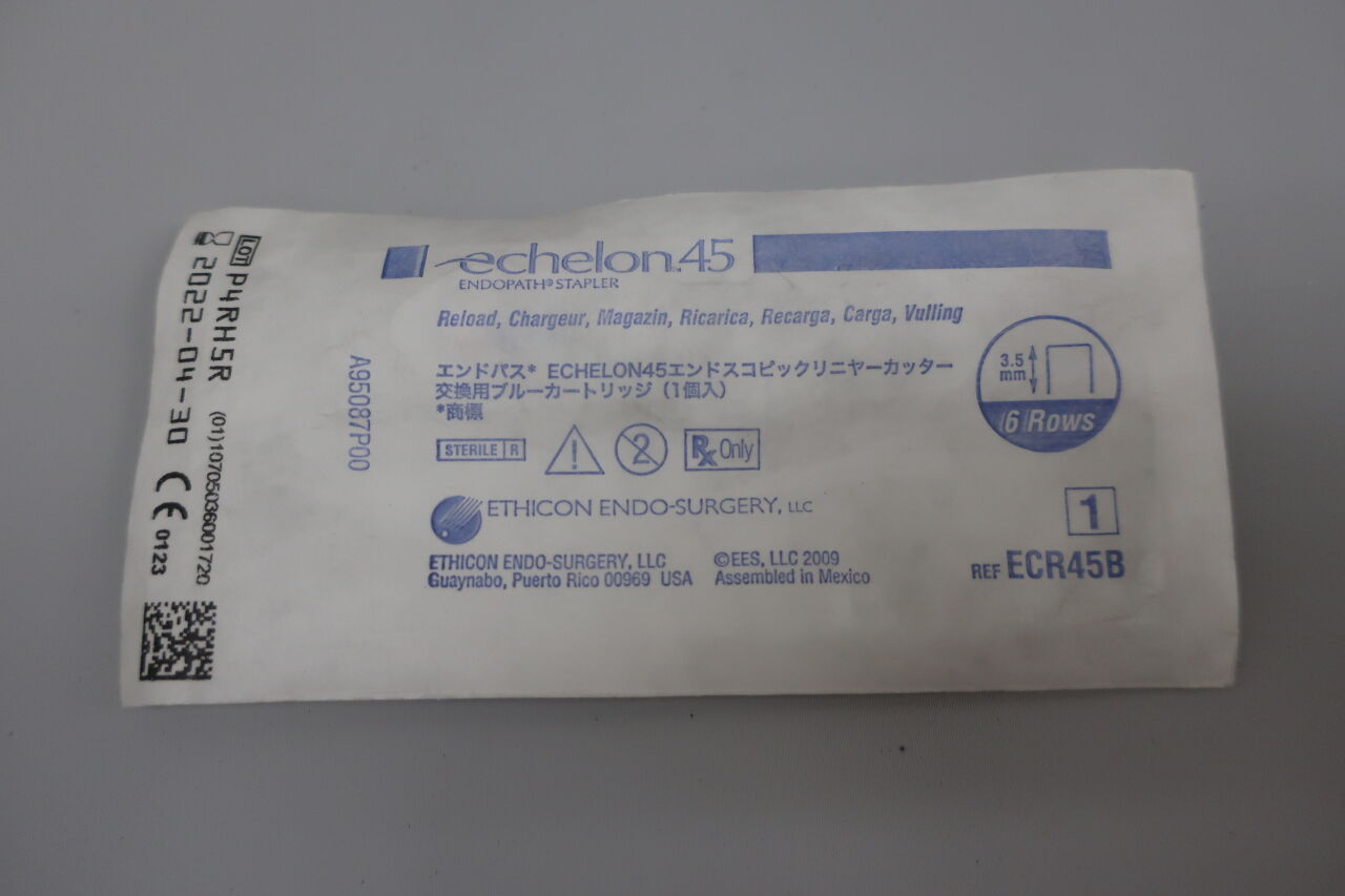 ECR45B - ETHICON - Echelon Endopath Stapler Reload, For 45 mm Endoscopic Staplers, Blue, () - ( Expiry Date:  )