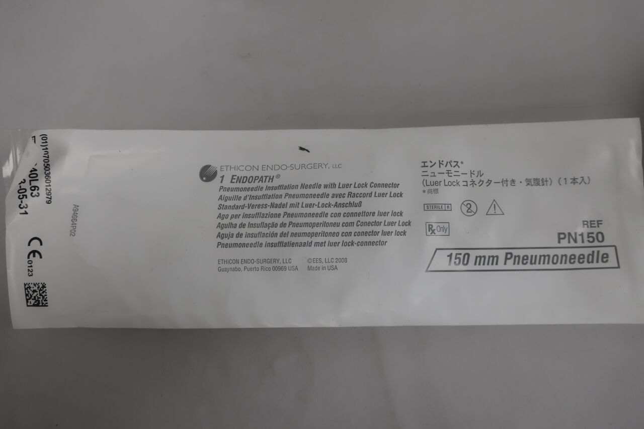 PN150 - ETHICON - Endopath Pneumoneedle Insufflation Needle with Luer Lock Connector, 150 mm L Shaft, () - ( Expiry Date:  )
