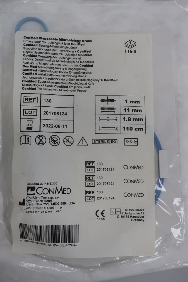 130 - CONMED - disposable microbiology brush, 1mm x 11mm -, (EA) - ( Expiry Date: 2021-04-03 )