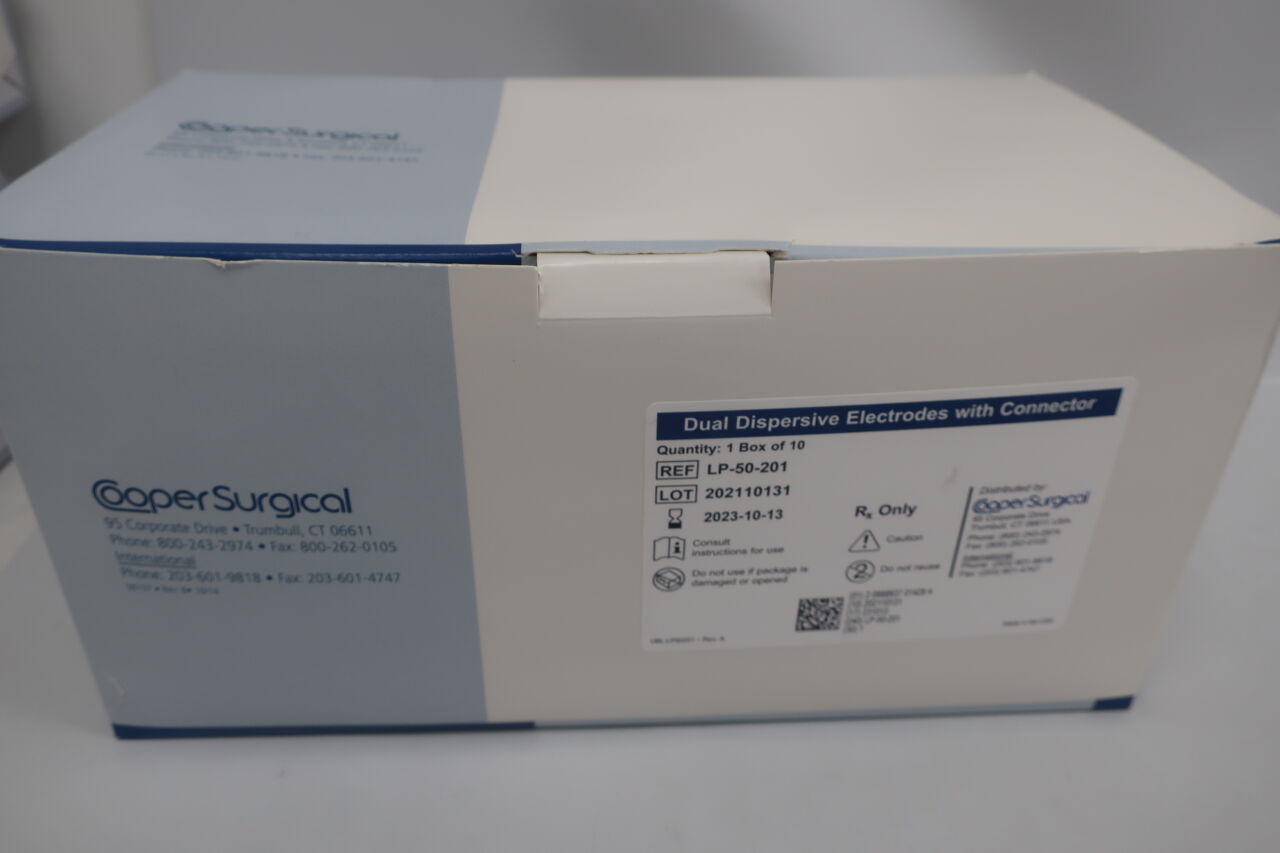LP-50-201 - COOPER SURGICAL - dual dispersive electrodes with connector, 1 box of 10 -, (BX/10) - ( Expiry Date: 2023-10-13 )