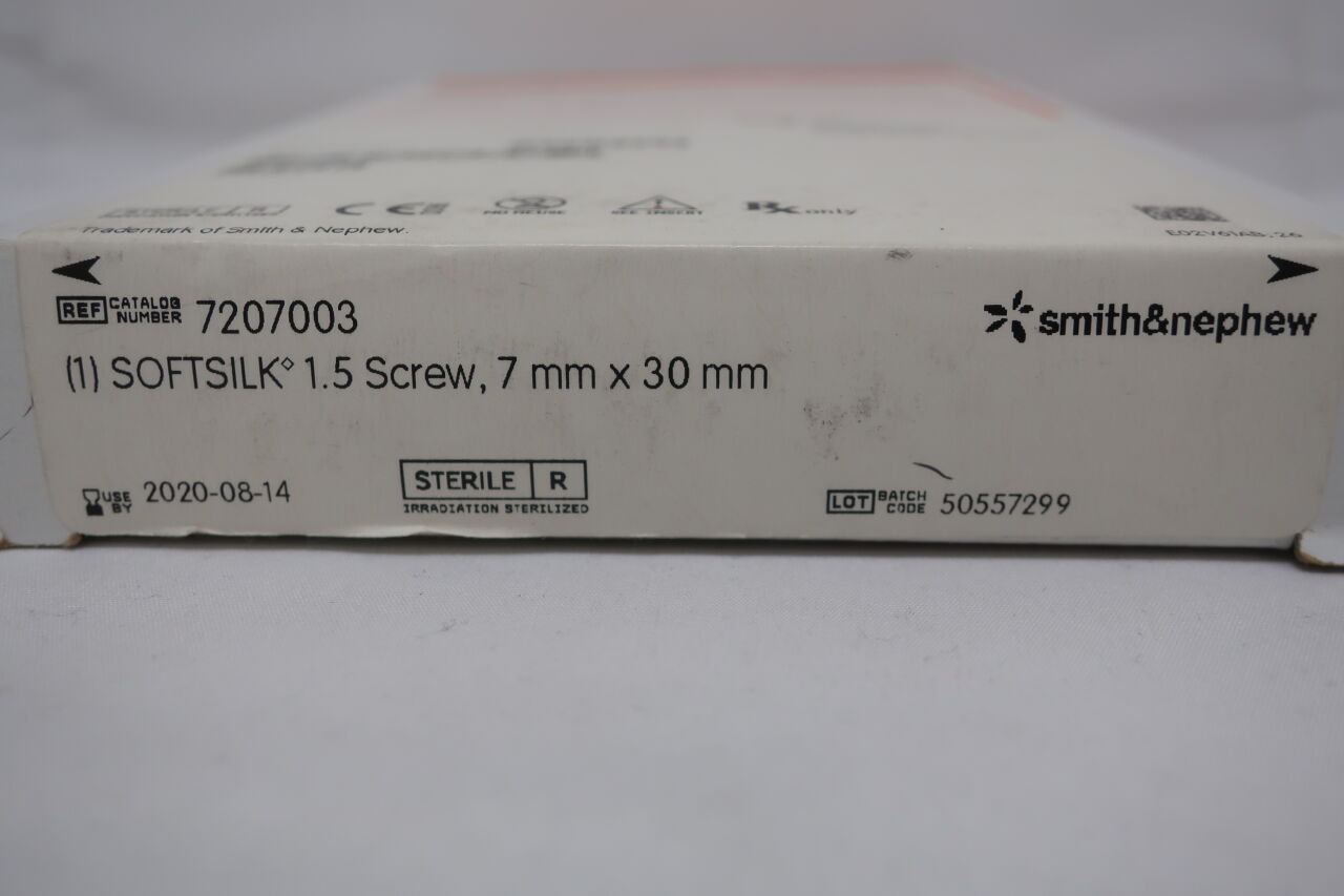 7207003 - SMITH & NEPHEW - Softsilk Fixation Screw, 7 dia. x 30 mm Length, (BX/1) - ( Expiry Date: 2020-08-14 )