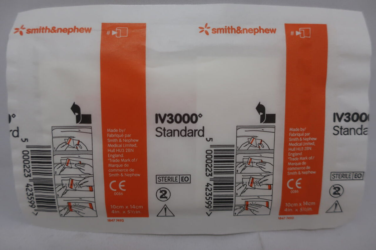 4973 - SMITH & NEPHEW - IV3000 Standard Central High MVP Transparent Dressing 4" x 5 ½" / 10cm x 14cm (x) Lot of 35, (BX/50)