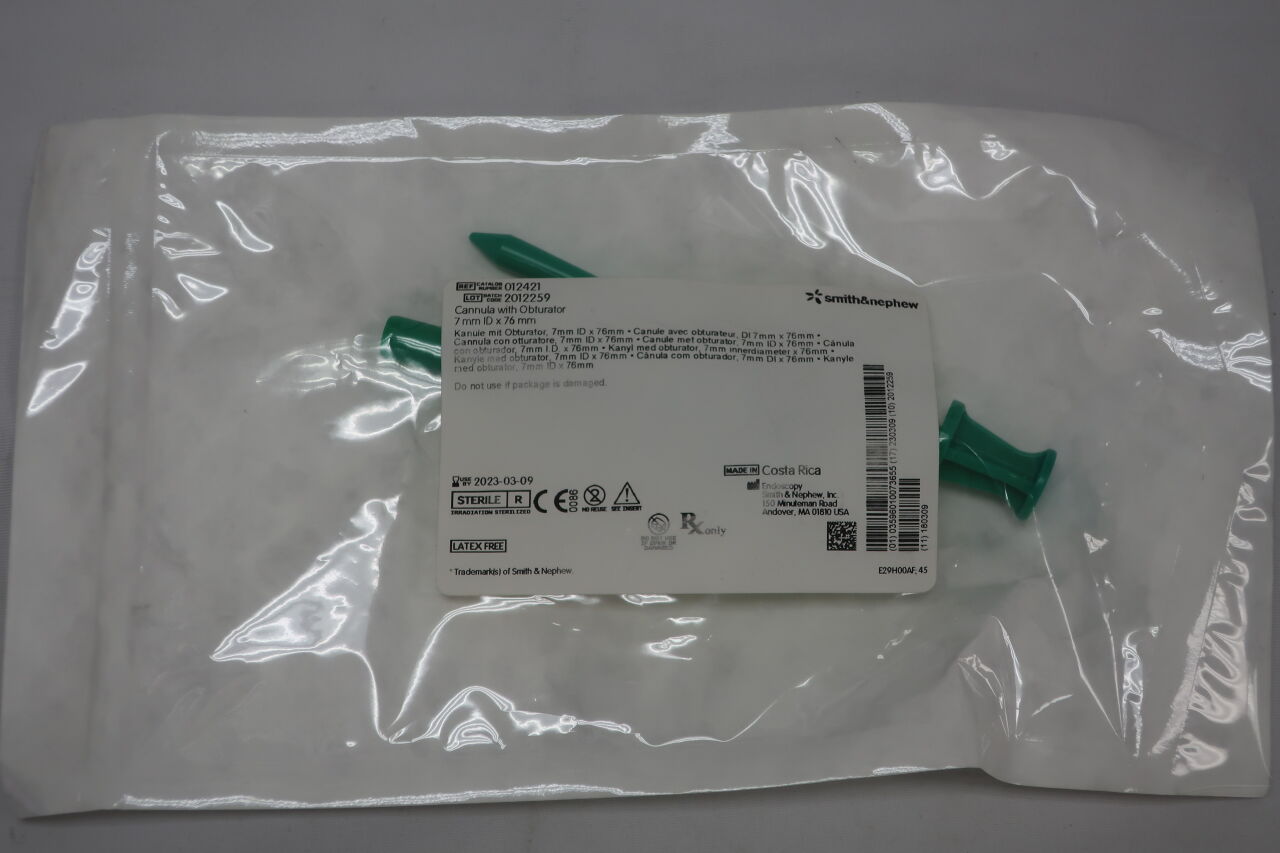 012421 - SMITH & NEPHEW - Smith & Nephew Universal Cannula Kit, 7 ID x 76 mm Length, Green, () - ( Expiry Date:  )