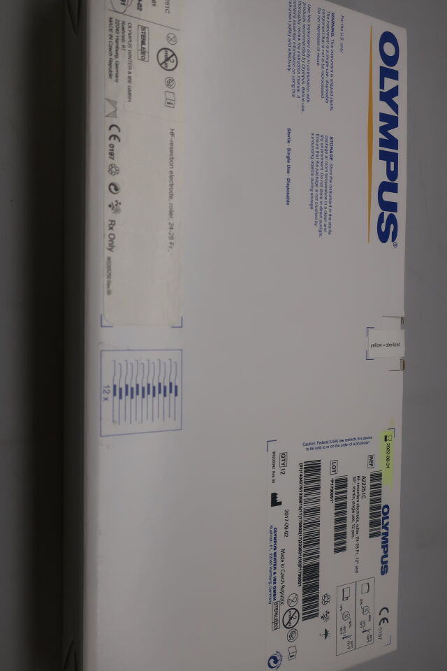 A22251C - OLYMPUS - Olympus HF Resection Electrode, Roller, 24 to 28 Fr Size, 12°/30° Angle, (BX/9) - ( Expiry Date: 2022-08-31 )