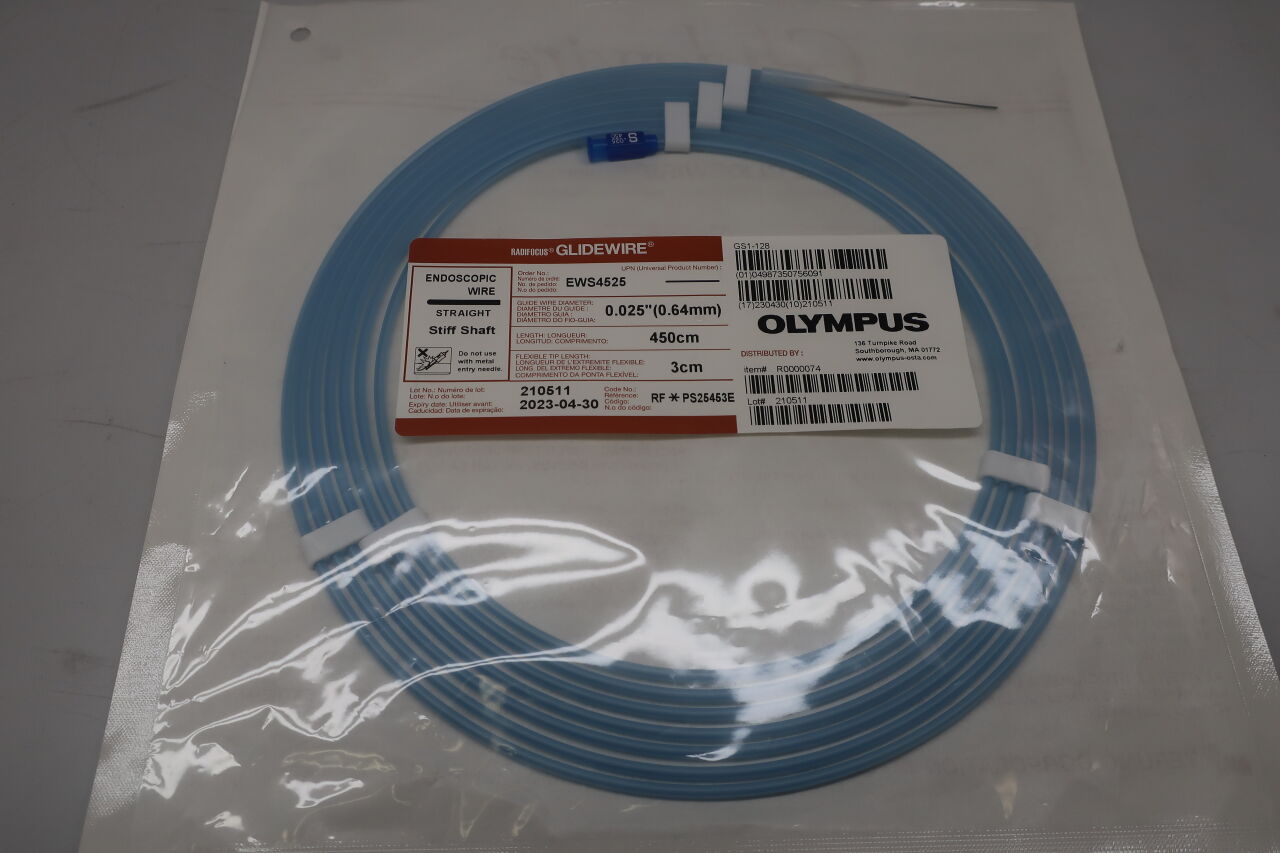 EWS4525 - TERUMO - Radifocus Glidewire: 0.025" x 450cm, 3cm Tip, Straight, Stiff, Endoscopic Wire
, () - ( Expiry Date: 2023-04-30 )