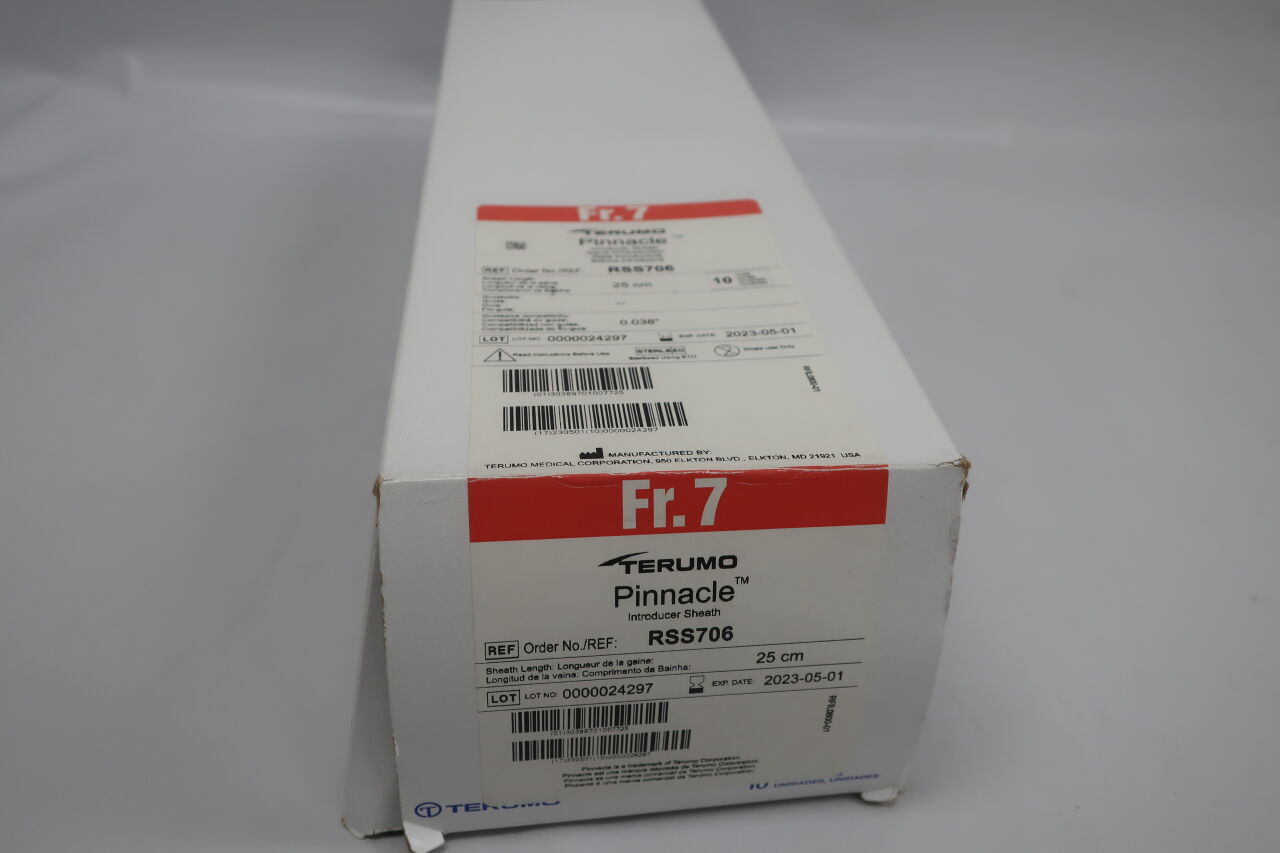 RSS706 - TERUMO - Pinnacle Coronary Introducer Sheath, 7 Fr ID x 25 cm Length, () - ( Expiry Date: 2023-05-01 )