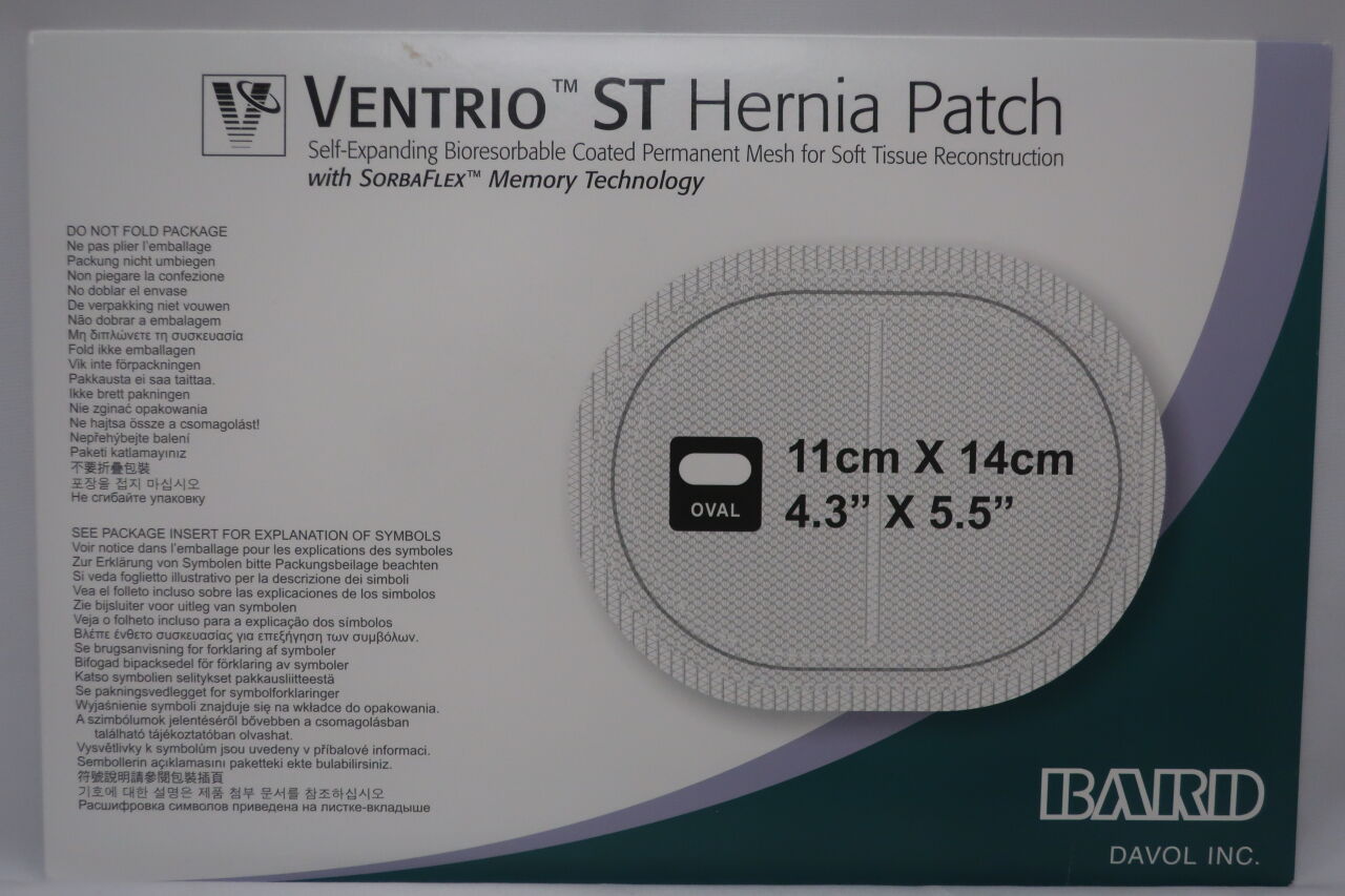 5950040 - BARD - Ventrio Self-Expanding ST Hernia Patch, Oval, Medium, (BX/1) - ( Expiry Date: 2021-10-28 )