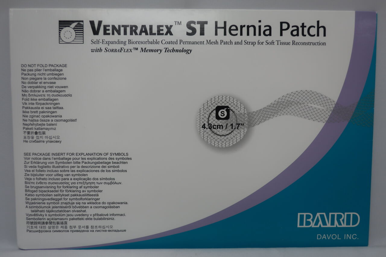 5950007 - BARD - Ventralex ST Hernia Patch with Strap, Circle, Small, () - ( Expiry Date: 2021-04-28 )