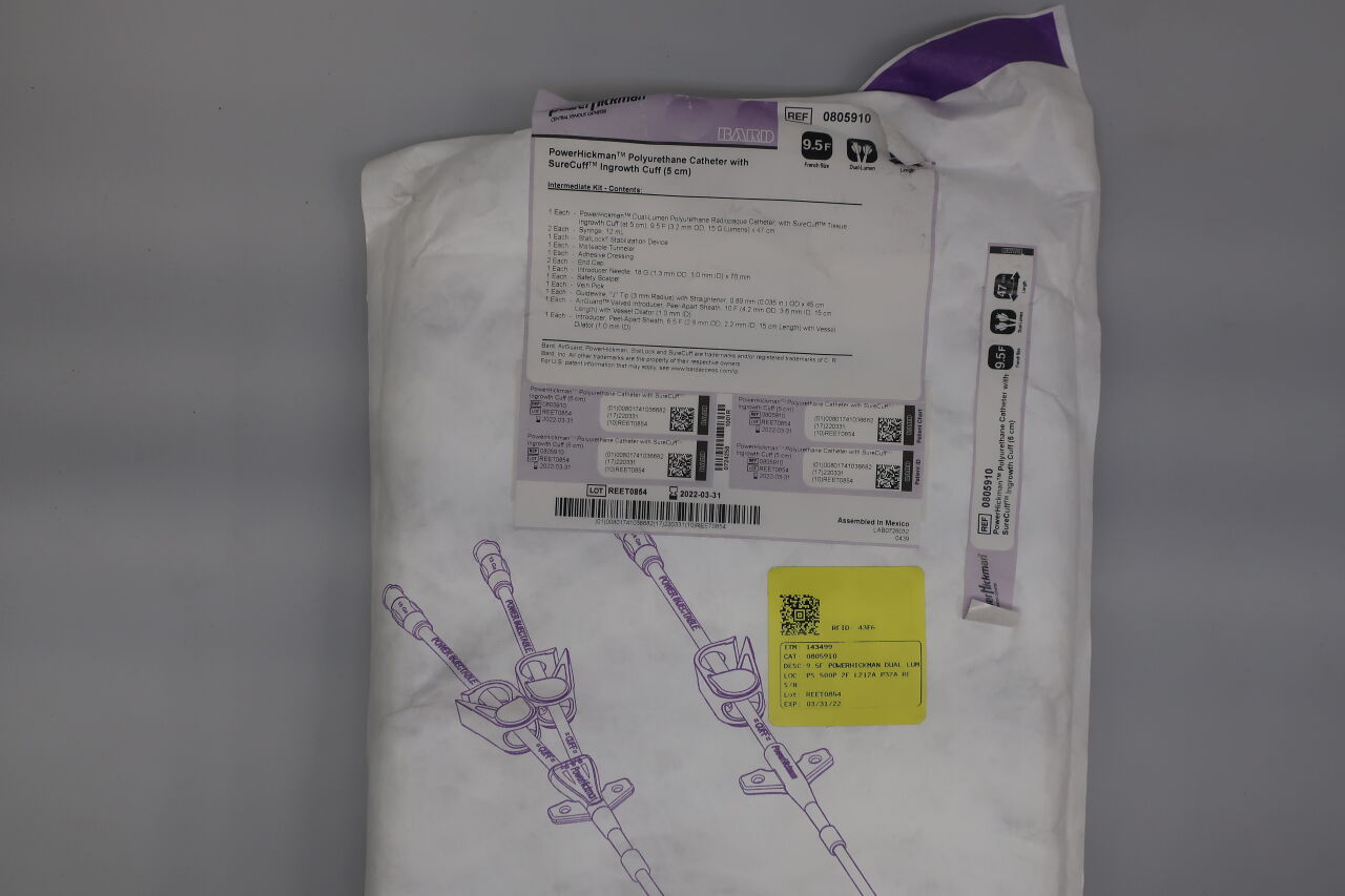 0805910 - BARD - Powerhickman Dual Lumen Implantable Port, 9.5 Fr Catheter Size, () - ( Expiry Date:  )