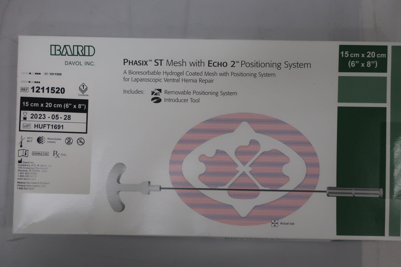 1211520 - BARD - st mesh with echo 2 positioning system , (BX/1) - ( Expiry Date: 2023-05-28 )