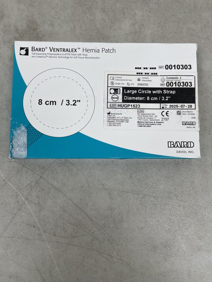 0010303 - BARD - VentRio Self-Expanding Hernia Patch with Strap, Circle, Large, () - ( Expiry Date: 2020-01-28 )