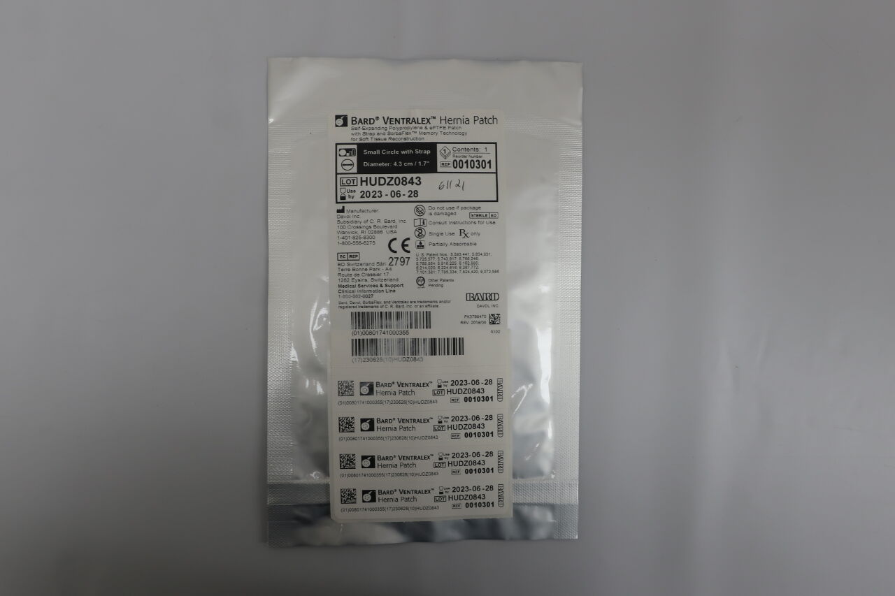 0010301 - BARD - VentRio Self-Expanding Hernia Patch with Strap, Circle, Small  4.3cm, () - ( Expiry Date:  )