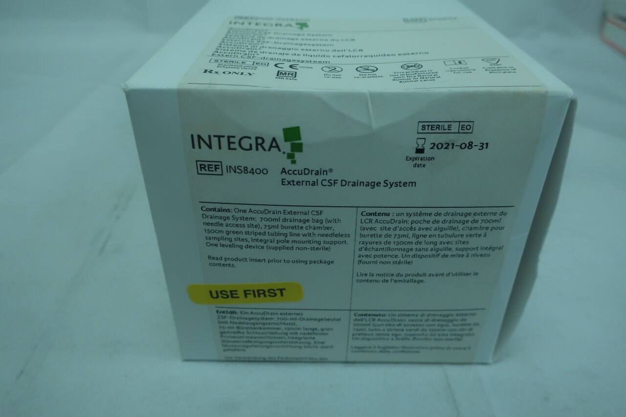 INS8400 - INTEGRA - AccuDrain External CSF Drainage System without Anti-reflux Valve, (BX/1) - ( Expiry Date: 2022-07-31 )