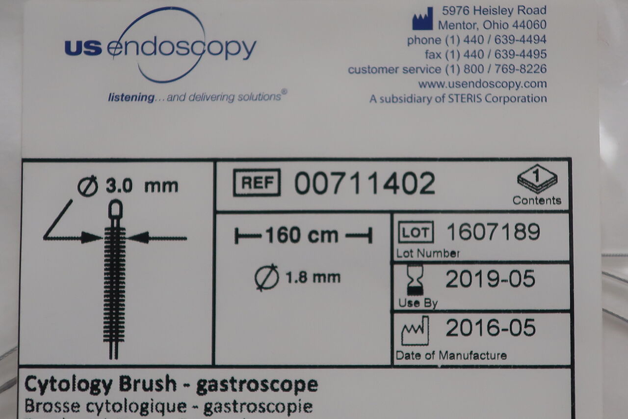 00711402 - US ENDOSCOPY - gastroscope cytology brush 1.8mm x 160cm, (EA) - ( Expiry Date: 2019-05-31 )