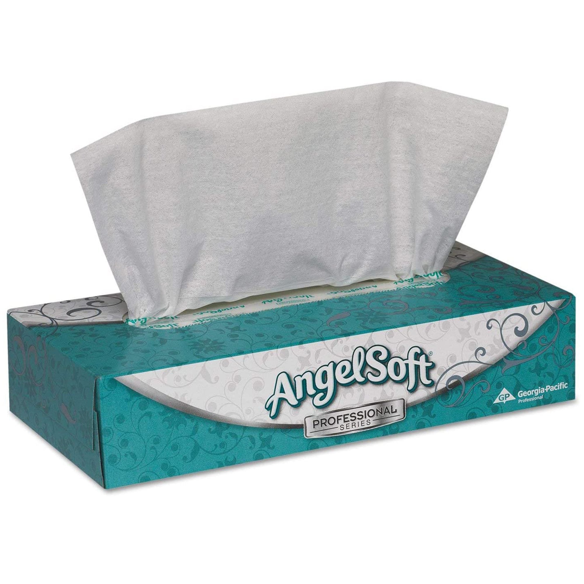 484228 - Angel Soft - Angel Soft Professional Series Facial Tissue, 7.6 X 8-4/5", Flat Box, 100 Counts per Box, Box of 1, (BX)