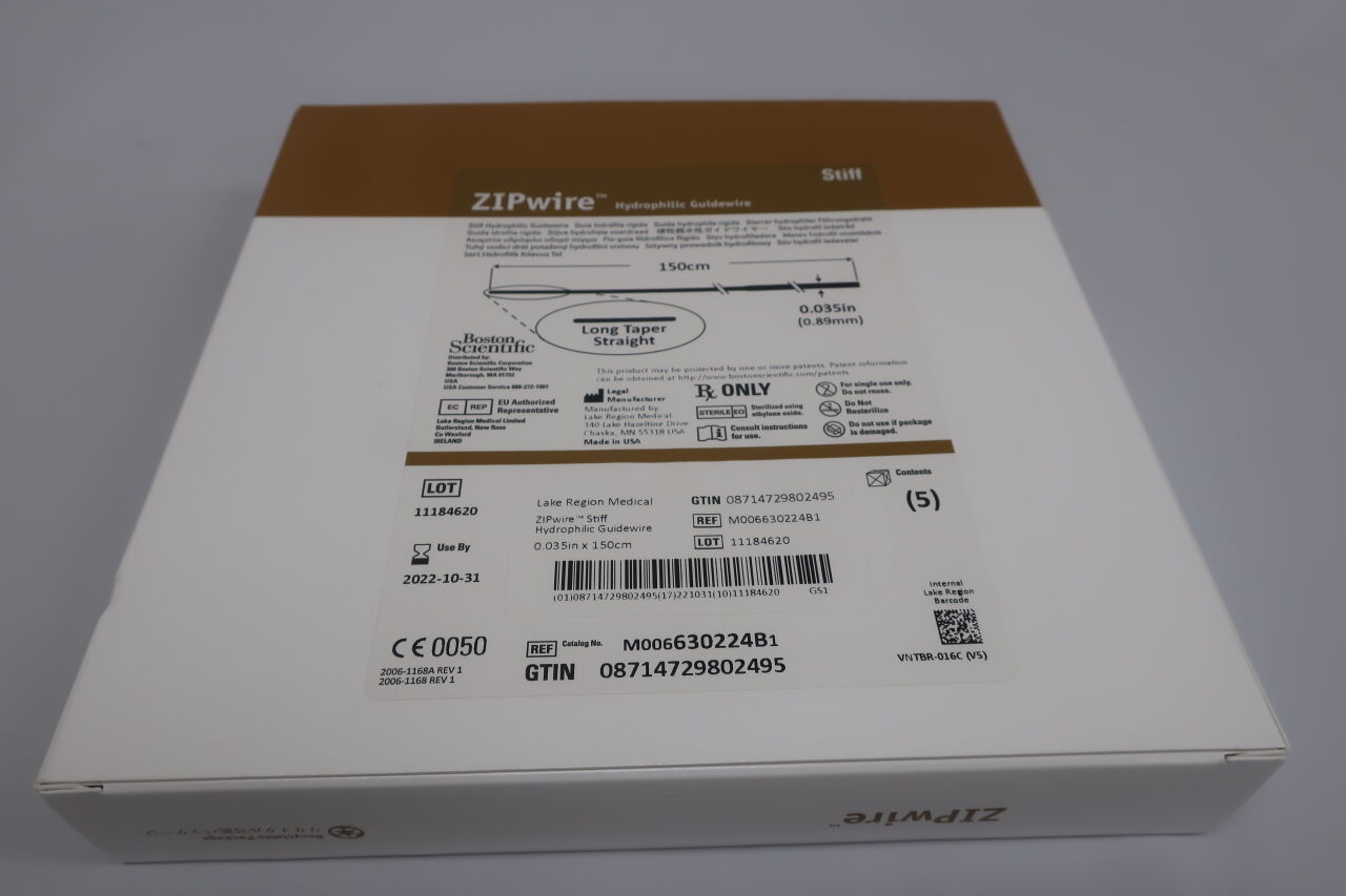 630224B - BOSTON SCIENTIFIC - ZIPwire .035/150 Stiff Shaft/Straig LgTip, () - ( Expiry Date:  )