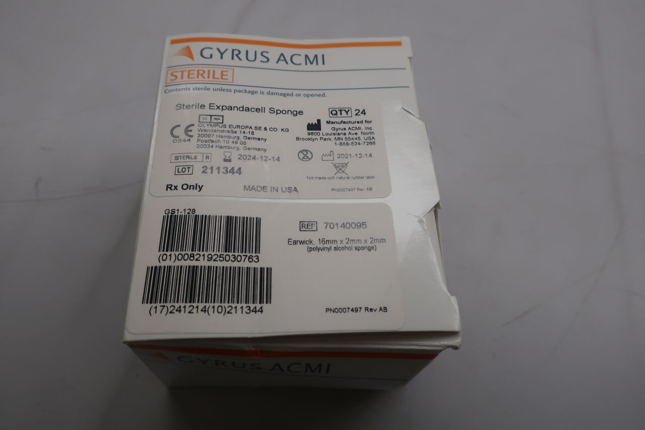 70140095 - GYRUS - Earwick Polyvinyl Alcohol Sponge, 16 x 2 x 2mm
, () - ( Expiry Date: 2022-02-01 )