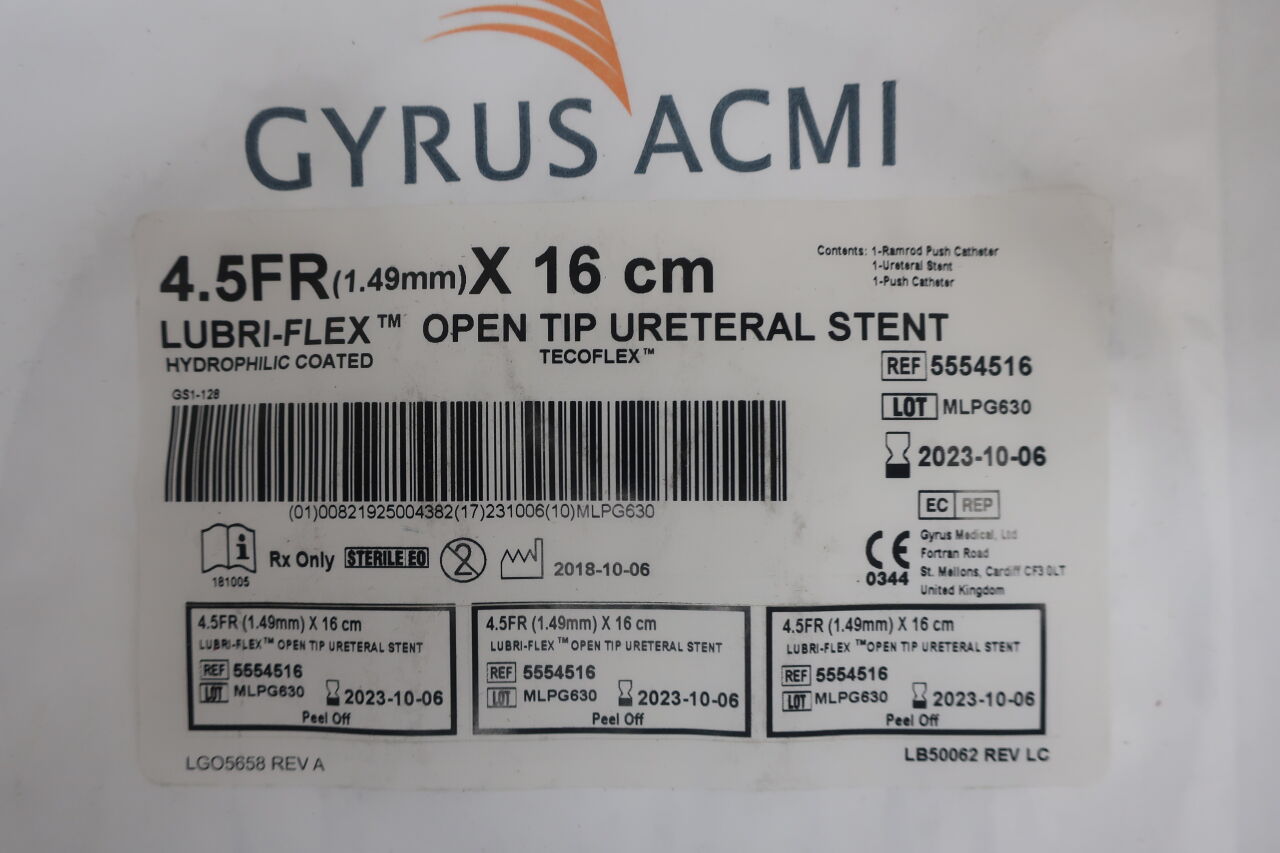 5554516 - GYRUS - open tip ureteral stent , (EA) - ( Expiry Date: 2023-05-01 )