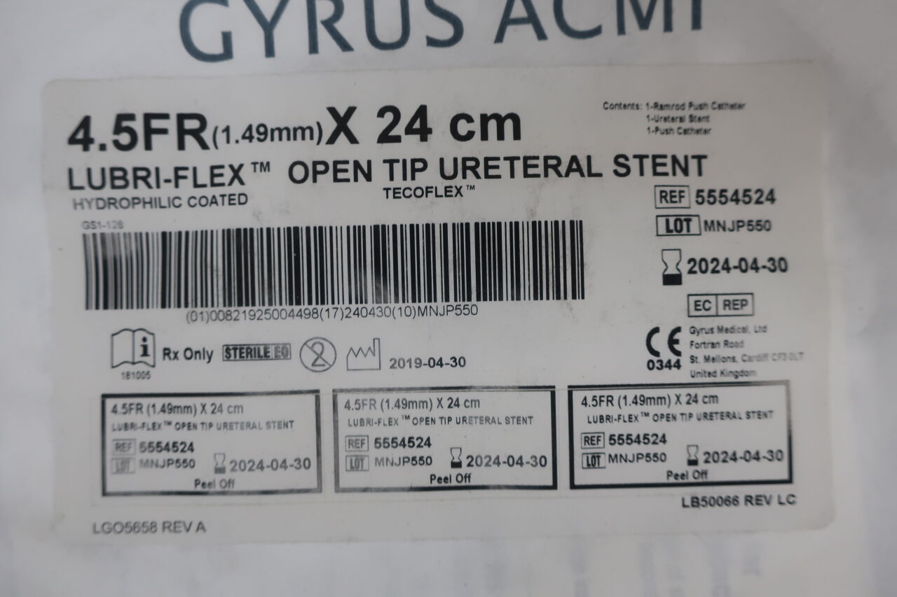 5554524 - GYRUS - open tip ureteral stent , (EA) - ( Expiry Date: 2023-05-11 )