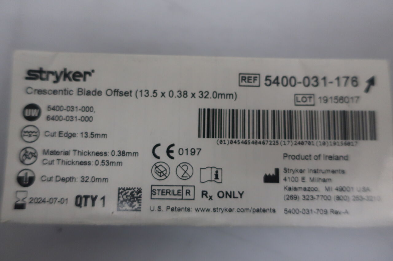 5400-031-176  -  STRYKER  -  crescentic blade offset  , ( EA/ )  -  ( Expiry Date : 2025-10-01 )