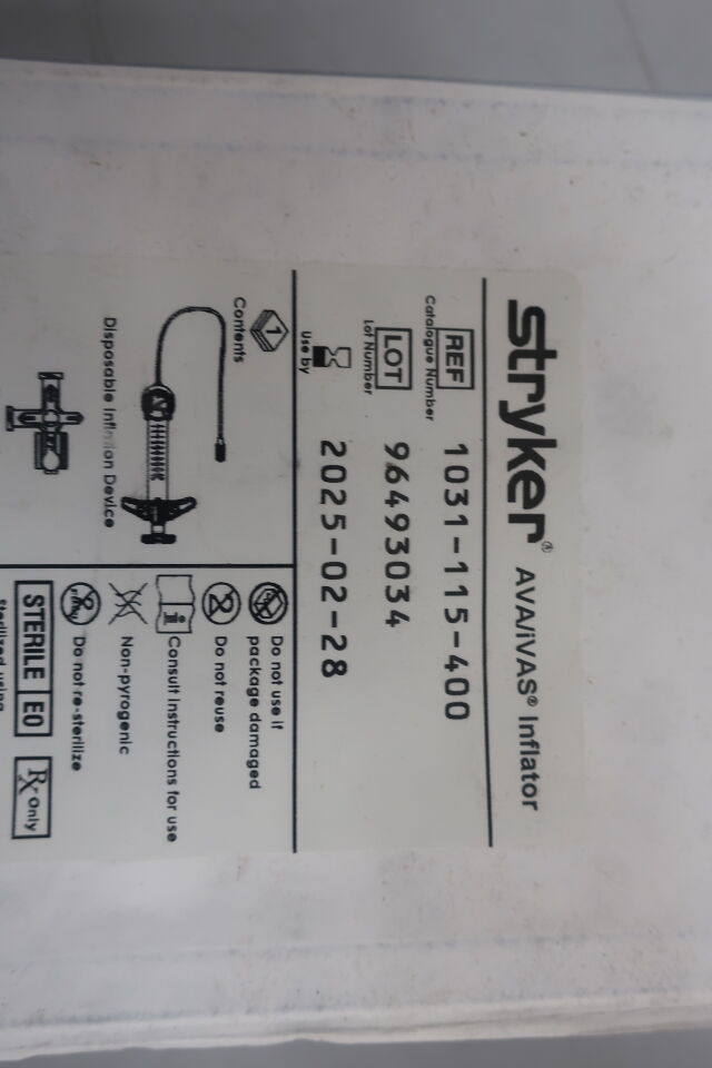 1031-115-400  -  STRYKER  -  AVA/iVAS INFLATOR  , ( EA/1 )  -  ( Expiry Date : 2025-02-28 )