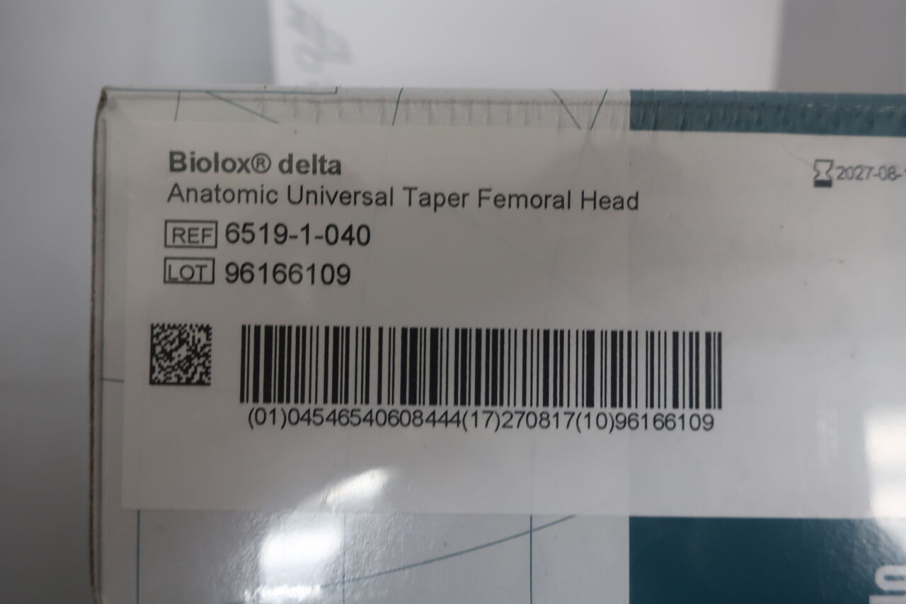 6519-1-040  -  STRYKER  -  anatomic universal taper femoral head  , ( EA/ )  -  ( Expiry Date : 2027-08-17 )