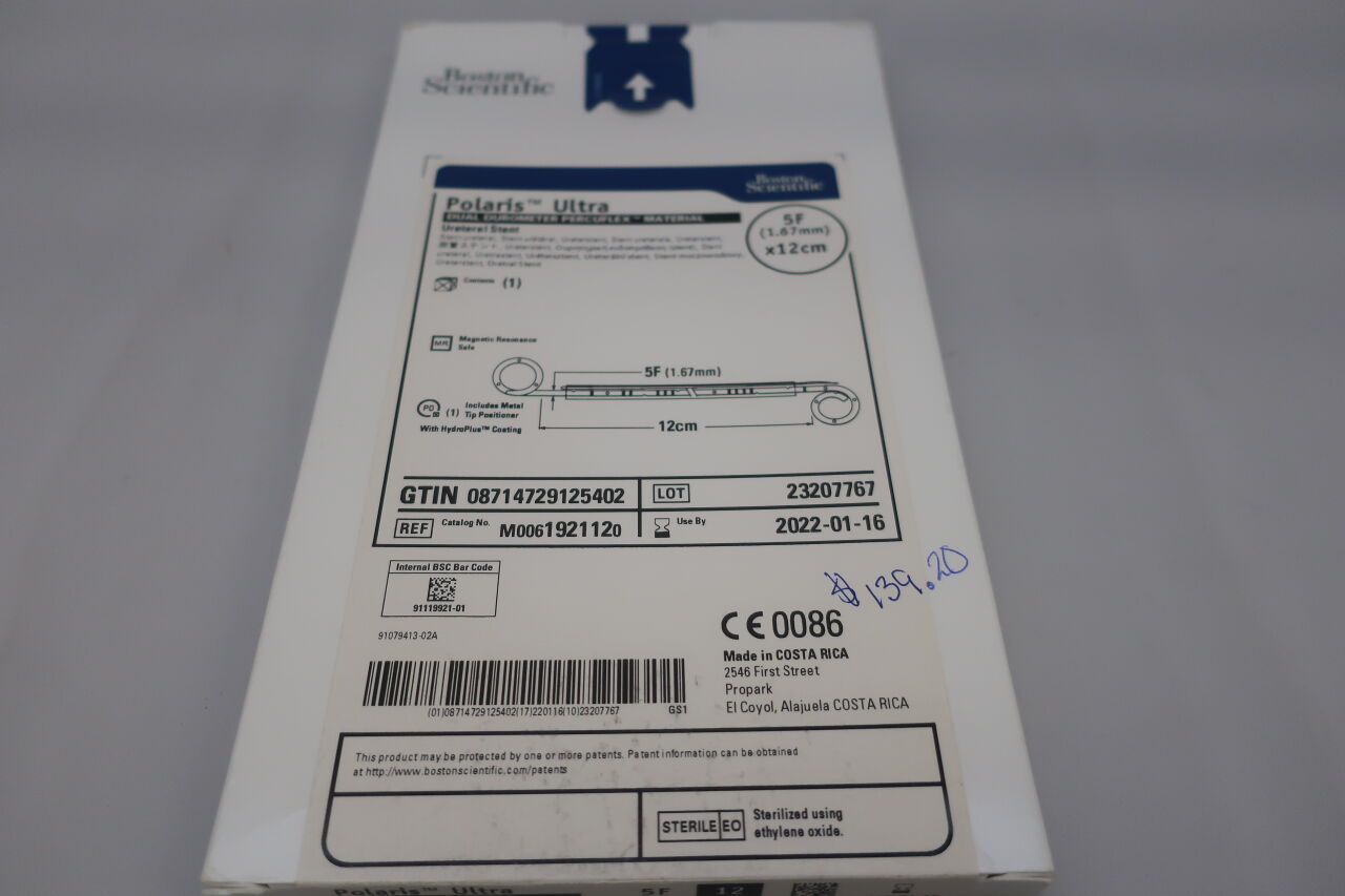 192112 - BOSTON SCIENTIFIC - Polaris Ultra Ureteral Stent - Dual Durometer Percuflex Material - 5Fr x 12cm, (BX/1) - ( Expiry Date: 2022-05-12 )