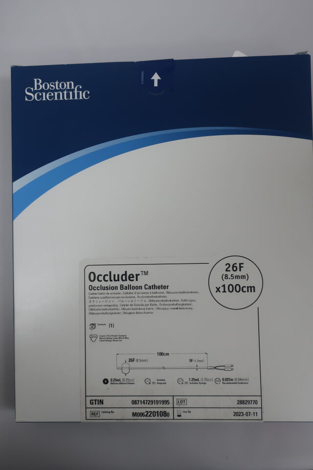220108 - BOSTON SCIENTIFIC - Occluder Occlusion Balloon Catheter - 26Fr x 100cm, () - ( Expiry Date: 2023-09-29 )