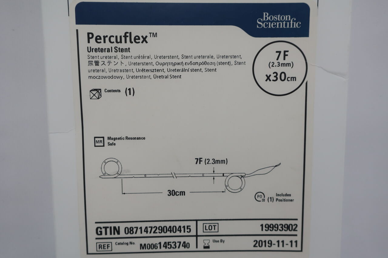 145374 - BOSTON SCIENTIFIC - Percuflex Ureteral Stent  7F(2.3mm) x 30cm  , (BX/1) - ( Expiry Date: 2022-12-10 )