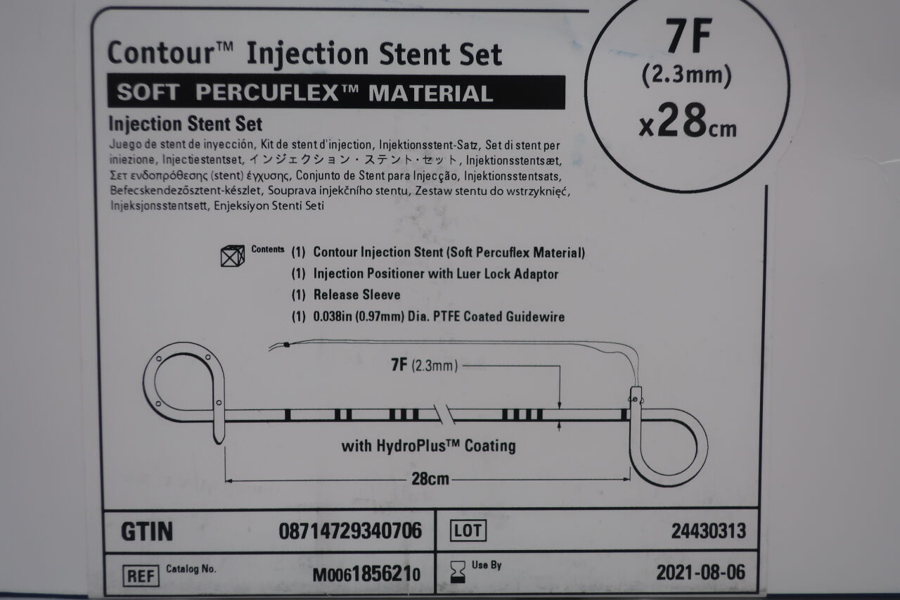 185621 - BOSTON SCIENTIFIC - Contour Injection Stent Set Soft Percuflex Material  7F/2.3mm x 28cm  , (BX/1) - ( Expiry Date: 2021-08-06 )