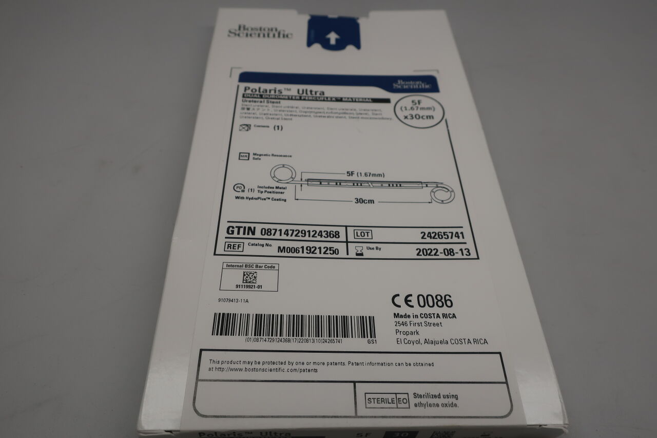 192125 - BOSTON SCIENTIFIC - Polaris Ultra Ureteral Stent - Dual Durometer Percuflex Material - 5Fr x 30cm, (BX/1) - ( Expiry Date: 2022-08-13 )