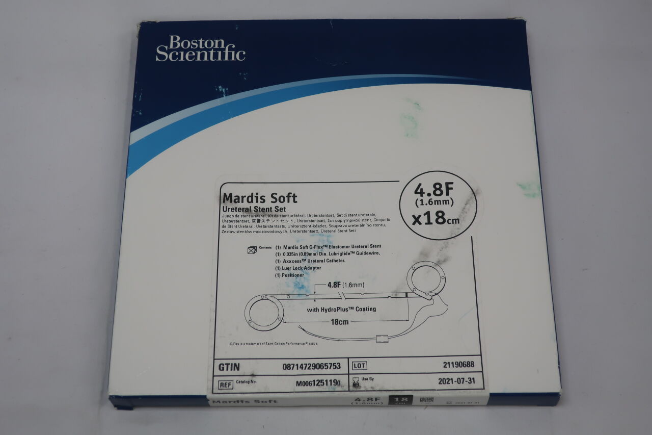 125119 - BOSTON SCIENTIFIC - Mardis Soft Ureteral Stent Set 4.8F x 18cm, (BX/1) - ( Expiry Date: 2020-04-30 )