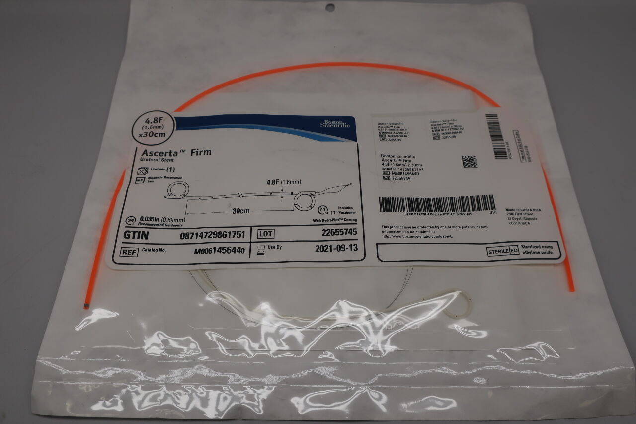 145644 - BOSTON SCIENTIFIC - Ascerta Firm Ureteral Stent - 4.8Fr x 30cm, () - ( Expiry Date: 2021-09-13 )