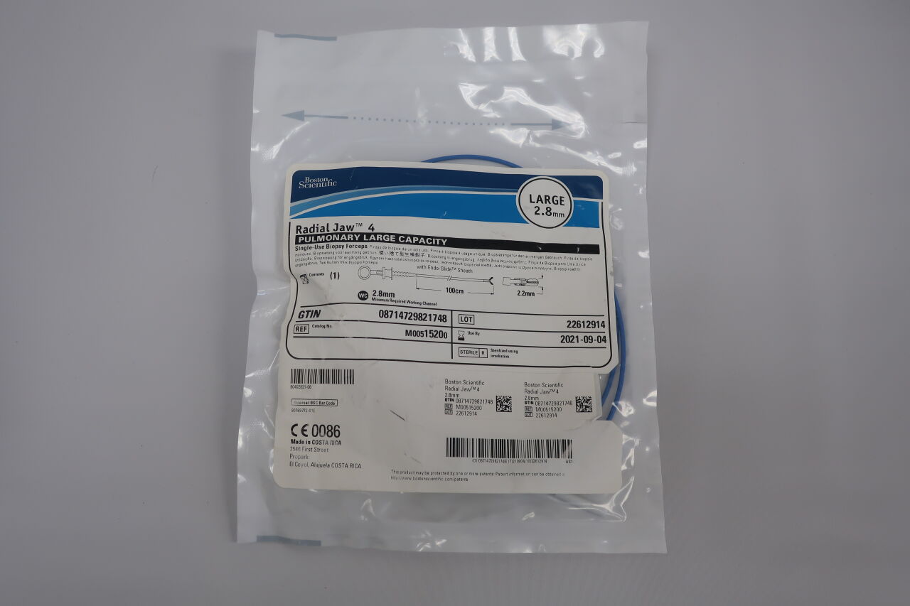 1520 - BOSTON SCIENTIFIC - Radial Jaw 4 Single-Use Biopsy Forceps - Pulmonary Large Capacity - 2.8mm x 100cm, () - ( Expiry Date: 2022-09-12 )