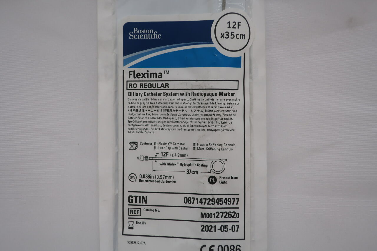 27262 - BOSTON SCIENTIFIC - Flexima Biliary Catheter System with Radiopaque Marker - RO Regular - 12Fr x 35cm, () - ( Expiry Date: 2021-05-07 )