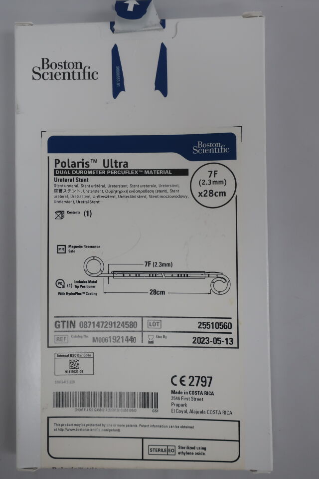 192144 - BOSTON SCIENTIFIC - Polaris Ultra Ureteral Stent - Dual Durometer Percuflex Material - 7Fr x 28cm
, (BX/1) - ( Expiry Date: 2022-07-28 )