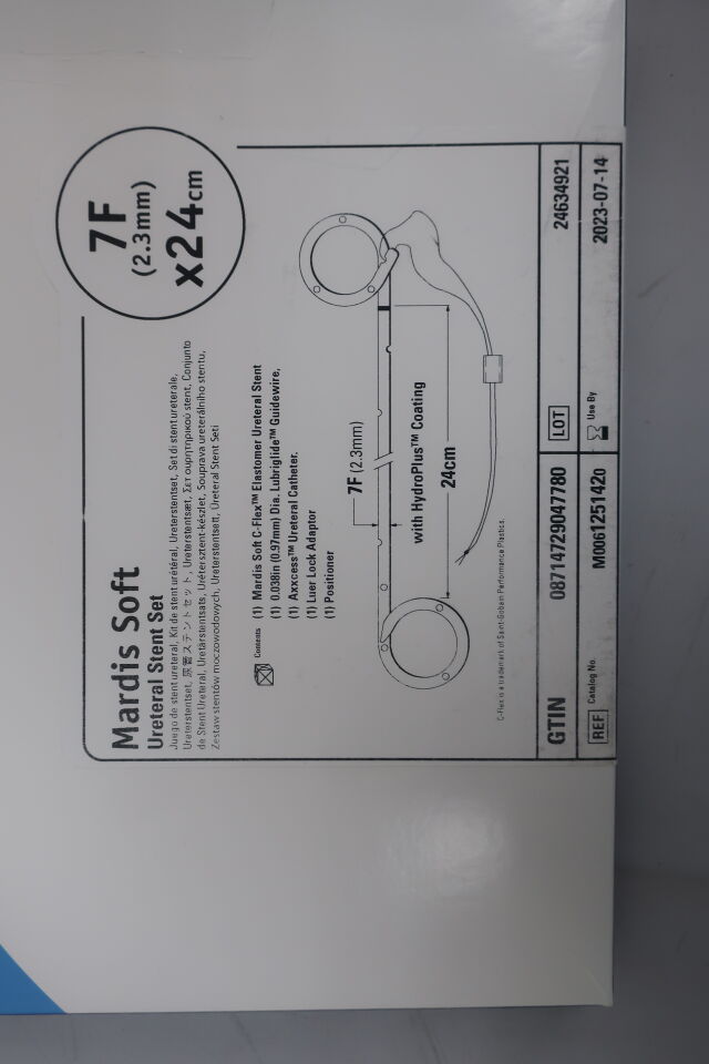 125142 - BOSTON SCIENTIFIC - mardis soft ureteral stent set 7f x 24cm, (EA) - ( Expiry Date: 2022-11-05 )