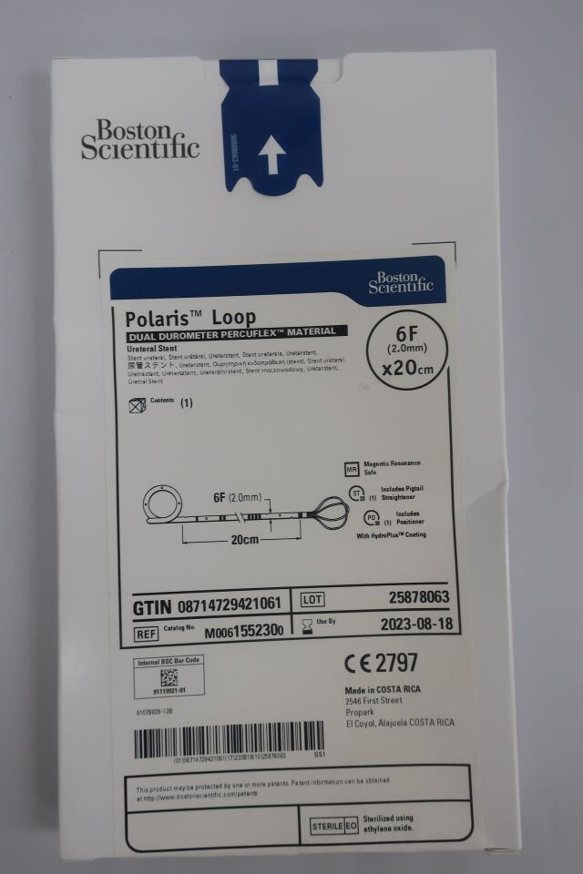 155230 - BOSTON SCIENTIFIC - polaris loop ureteral stent - dual durometer percuflex material - 6fr x 20cm, (EA) - ( Expiry Date: 2023-08-18 )