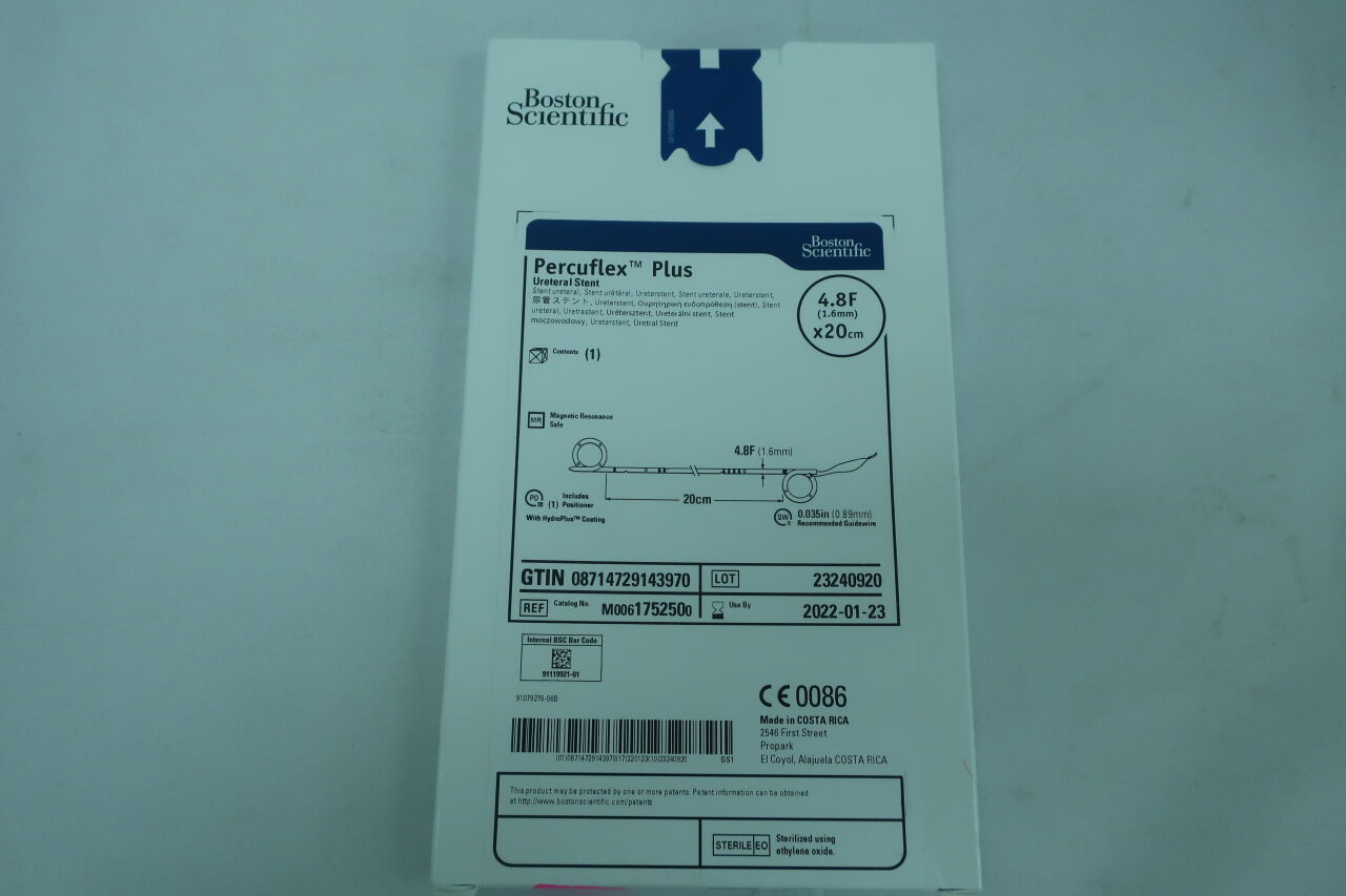 175250 - BOSTON SCIENTIFIC - percuflex plus ureteral stent - 4.8fr x 20cm, (EA) - ( Expiry Date: 2022-10-24 )