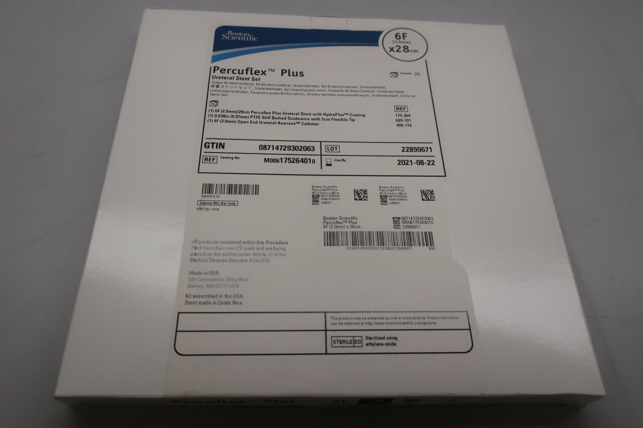 17526401 - BOSTON SCIENTIFIC - percuflex plus ureteral stent, 6f x 28cm, () - ( Expiry Date: 2022-09-04 )