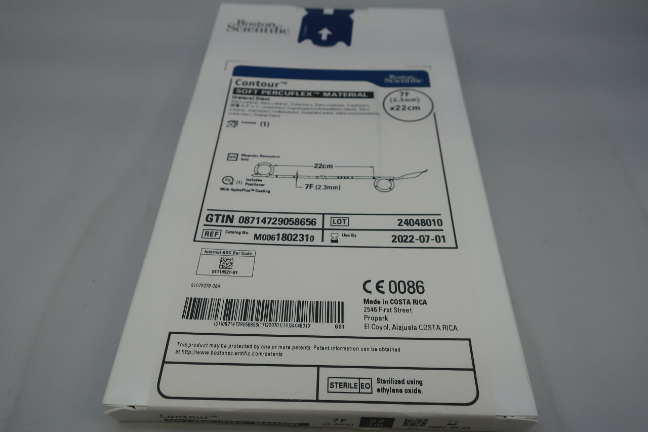180231 - BOSTON SCIENTIFIC - Contour Ureteral Stent - Soft Percuflex Material - 7Fr x 22cm, () - ( Expiry Date: 2023-07-31 )
